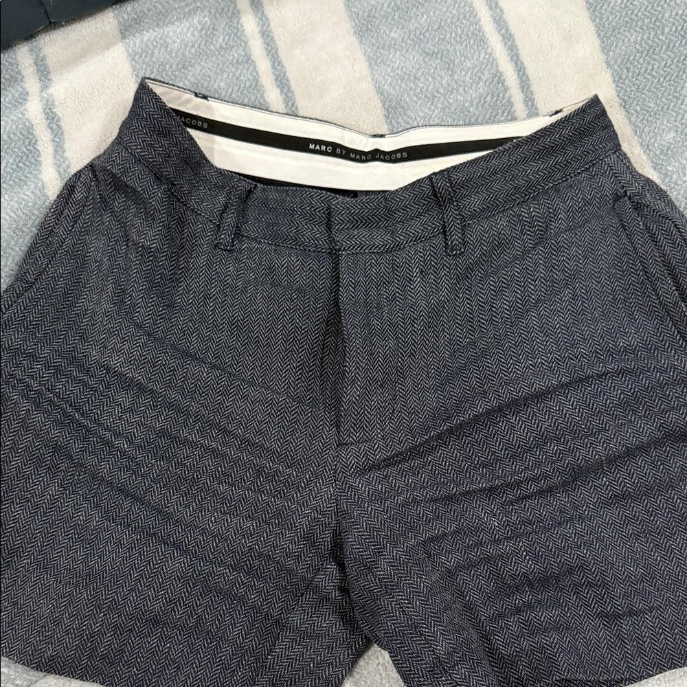 Marc By Marc Jacobs Women's Gray Herringbone Shorts